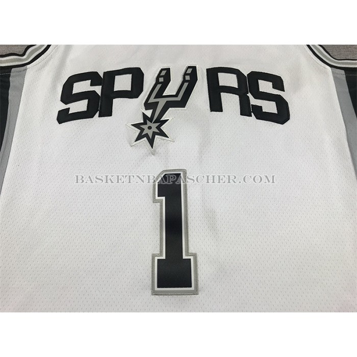Maillot San Antonio Spurs Victor Wembanyama NO 1 Association 2022-23 Blanc
